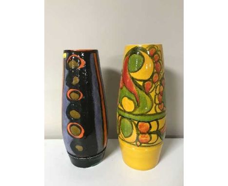 Two large Poole pottery vases