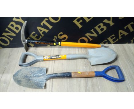 2 SHOVELS & 1 ICE AXE