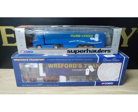 2 DIE CAST CORGI TRUCKS ' WREFORDS & PLUMB CENTRE'
