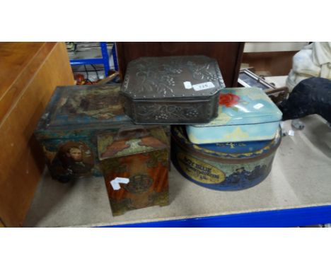 5 VINTAGE TINS
