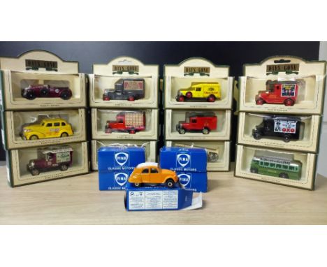 1 BOX OF 17 DIE CAST CARS , VANS INC CORGI FINA CLASSICS