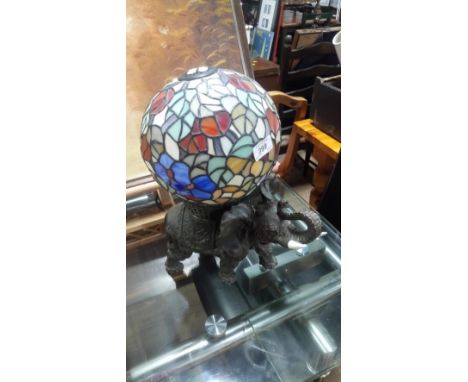 TIFFANY STYLE ' ELEPHANT ' LAMP
