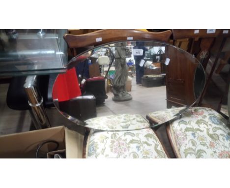 VINTAGE OVAL BEVELLED MIRROR