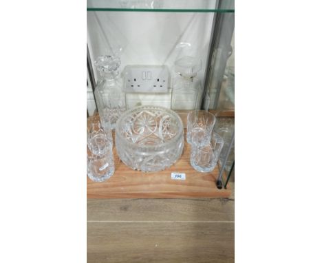 1 SHELF GLASS & CRYSTAL