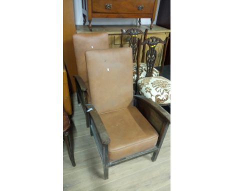 1 PAIR OF VINTAGE STYLE RECLINING CHAIRS