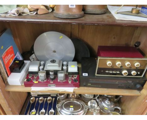 TURNTABLE, Connoisseur Craftsman 2-speed Transcription Turntable, also R D Junior Mk 3 stereo control unit plus associated ma