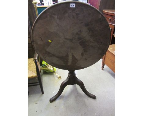 SUPPER TABLE, a provincial tilt top mahogany tripod base supper table