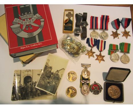 WWII MEDAL GROUPS, 2 WWII 4 medal groups comprising of war & defence medals, 39-45 star and France & Germany star, also 2 Geo