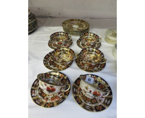 CROWN DERBY-STYLE, "Japan" pattern 18 piece tea service