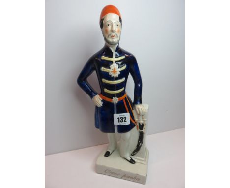 STAFFORDSHIRE PORTRAIT FIGURE, "Omer pacha" figure, 12.5" height