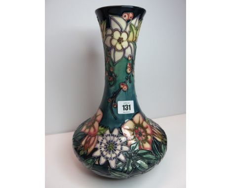 MOORCROFT, "Carousel" pattern 11" vase signed by R J Bishop