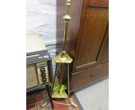 BRASS TRIPOD BASE STANDARD LAMP