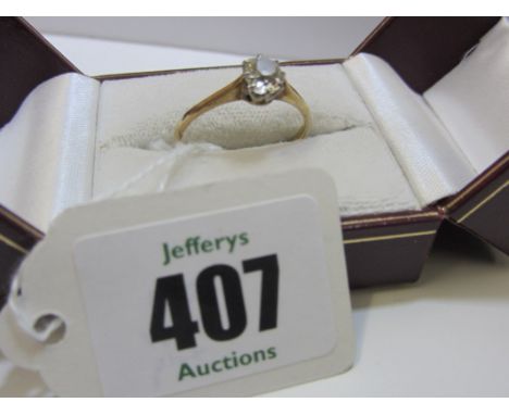 SOLITAIRE RING, 9ct gold and platinum mounted solitaire ring of approx.  3/4ct. Ring size Q/R