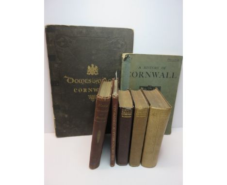 CORNISH HISTORY, W C Borlase "Naenia Cornubie" 1872 presentation copy, also Edwin Dunkin "Church Bells of Cornwall" 1878, 3 v