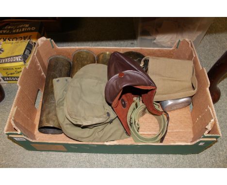 Collection of Militaria inc. Flying Cap, War time Shells, Webbing etc 