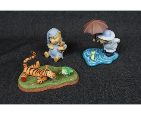 Collection of boxed Pooh &amp; Friends figurines inc. 'We'll share forever whatever the Weather', 'Friends Dream Together' an