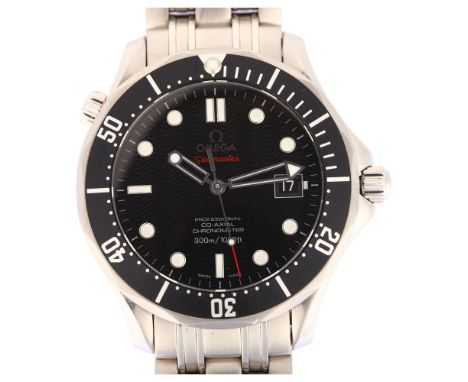 OMEGA - a stainless steel Seamaster Professional Co-Axial Chronometer automatic bracelet watch, ref. 168.1634, black wavy dia