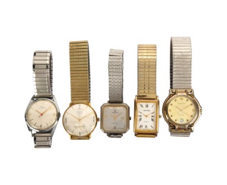 5 various wristwatches, including Oris, Avia etc (5)Lot sold as seen unless specific item(s) requested 