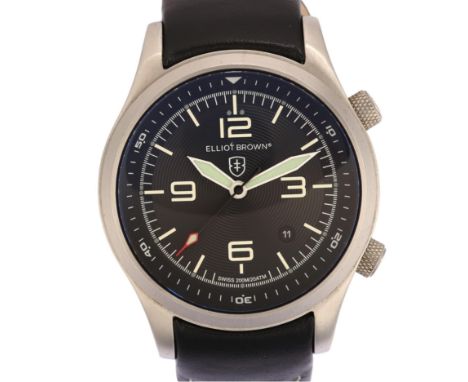 ELLIOT BROWN - a stainless steel Special Edition Canford Mountain Rescue England and Wales quartz wristwatch, ref. 202-012, b