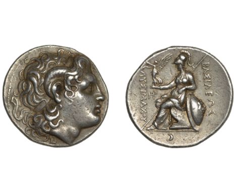 KINGS OF THRACE, Lysimachos (305-281), Tetradrachm, Lampsakos, 297-82, horned and diademed bust of Alexander right, rev. Athe