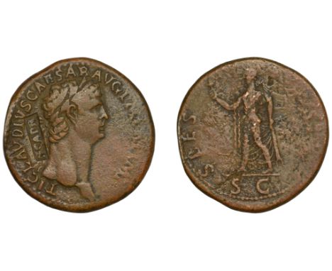 Claudius (41-54), Claudius, Sestertius, Rome, 96, laureate head right, ti clavdivs caesar avg pm tr p imp, rectangular counte