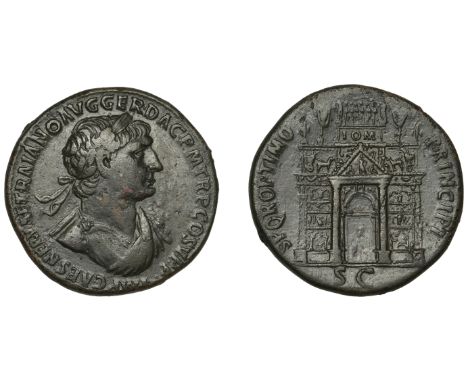 Trajan (98-117), Sestertius, Rome, 103-111, laureate, draped and cuirassed bust right, imp caes nervae traiano avg ger dac pm