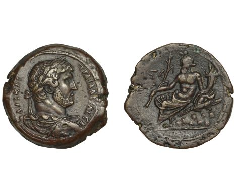 Hadrian (117-138), Hadrian, Æ Drachm, Alexandria [Egypt], yr 16 [131-2], laureate, draped and cuirassed bust right, avt kai t