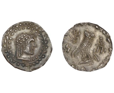 SOUTHERN ARABIA, Saba, Siglos?, 1st century BC, imitating New Style coinage of Athens, Romanised male bust right wearing laur