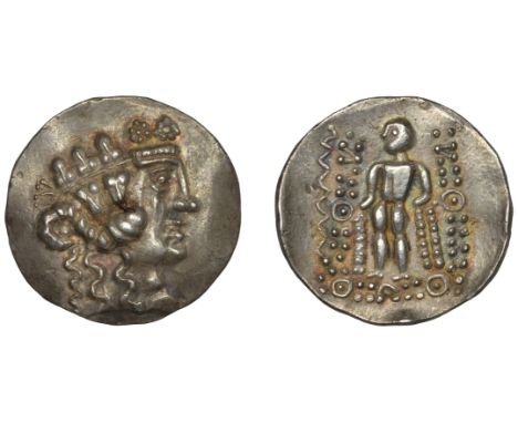 Continental Iron Age, EASTERN EUROPE, Tetradrachm, c. 90-80 BC, imitating the issues of Thasos, head of Dionysius right, wrea