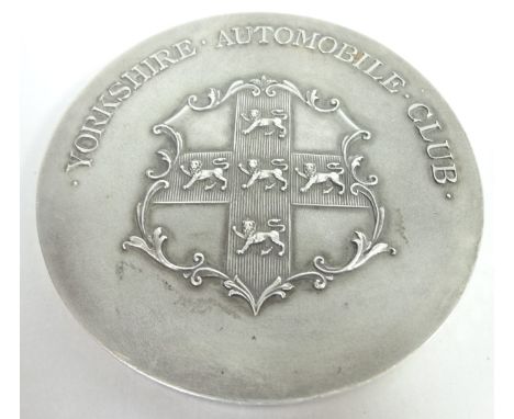 The Yorkshire Automobile Club Saltburn Speed Trials silver Medallion 'June 16th 1923 Committee Race 2nd- C P Hare 46.22 MPH D