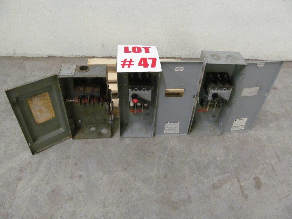 (3) ELECTRICAL DISCONNECT SWITCH BOXES