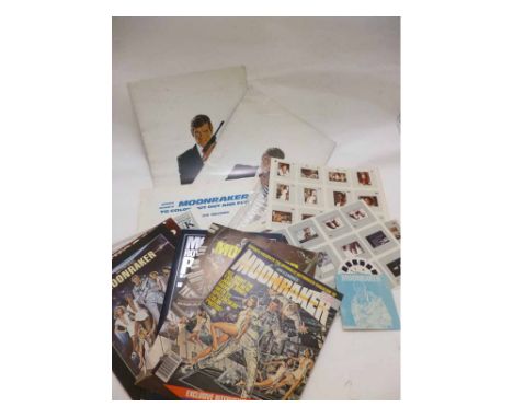 A Packet: JAMES BOND 007 MOONRAKER Ephemera, including two film posters, English language, each approx 21" x 27", folded VGC 