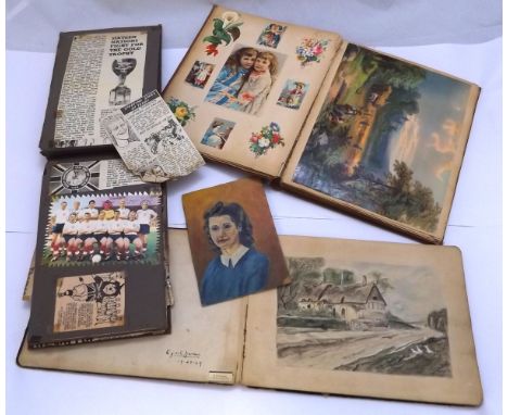 Scrap Album: circa 1879, containing approx 23 leaves of scraps including animals, children, greetings cards etc, orig cl gt +