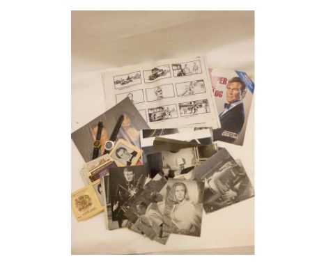 A Box: assorted James Bond 007 Ephemera including packet of 50+ col'd photographs of a James Bond 007 Exhibition/Show in Taka