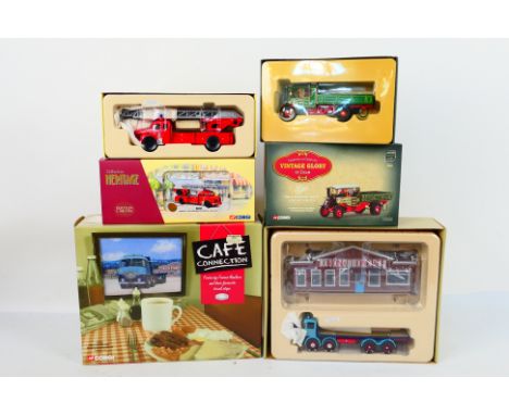 Corgi - Cafe Connection - Heritage - Vintage Glory. Three boxed diecast models appearing in Excellent condition with Excellen