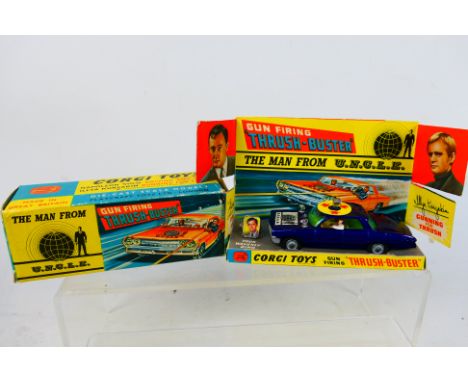 Corgi Toys - A boxed Corgi #497 'The Man from UNCLE' Thrushbuster. The model in blue with cast hubs, plastic lights, complete