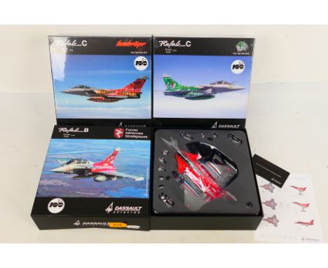 Premium X / Dassault Aviation - Three boxed 1:72 scale diecast Dassault Rafale military aircraft models Dassault Aviation / P