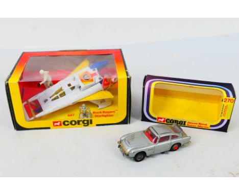 Corgi Toys - Two boxed Corgi Toys. Lot includes Corgi Toys #270 James Bond Aston Martin in a reproduction box - has some sign