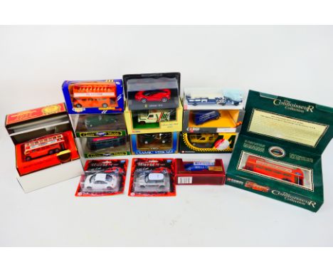 Corgi, Ertl, Matchbox, Busch, Yi Bao Toys, Other - 14 x boxed die-cast model vehicles - Lot includes a Corgi #35101 London Tr