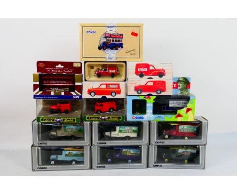 Corgi - Dad's Army - Her Majesty the Queen's 40th Anniversary - Royal Mail. A selection of Fourteen boxed diecast models in v