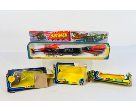 Corgi Toys - A boxed Corgi Toys #40 Batman Gift Set in reproduction box with three original Corgi boxes. The set contains thr