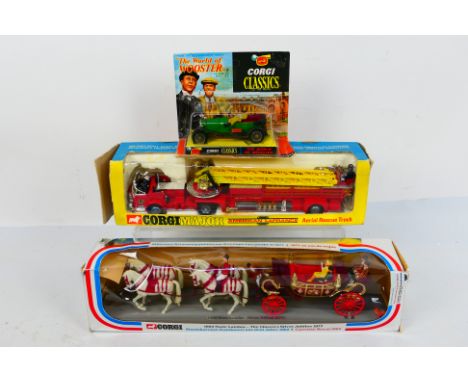 Corgi Toys - Three boxed Corgi Toys. Lot consists of Corgi Toys #9004 1927 Bentley with Bertie Wooster & Jeeves; #1143 Americ