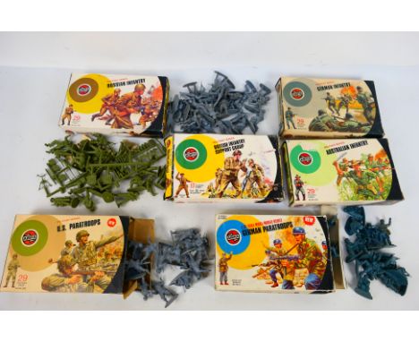 Airfix - Six Type 4 'Target' box sets of Airfix 1:32 scale plastic soldiers. Lot includes #51459-6 British Infantry Support G