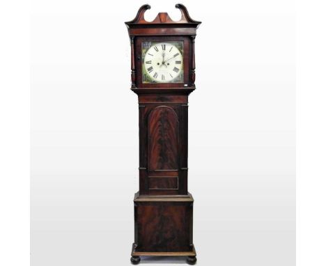 A 19th century mahogany cased longcase clock, with an eight day movement58w x 25d x 221h cm