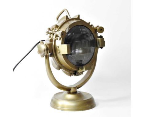 A vintage style metal spotlight table lamp