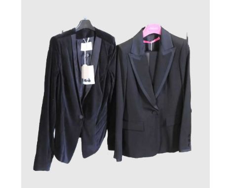 A Day black velvet ladies tuxedo, together with an Emanuel Ungaro ladies tuxedo trouser suit (2)