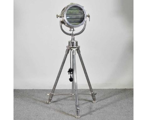 A spotlight standard lamp, on a metal stand, 111cm high