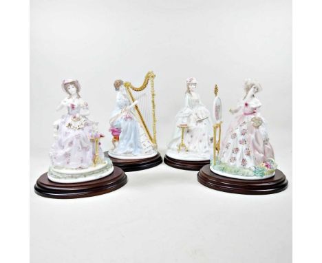 A set of four Royal Worcester limited edition figures, The Graceful Arts,  Music, no.905, on stand, 27cm high, together with 