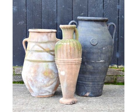 An amphora garden pot, together with two others (3)