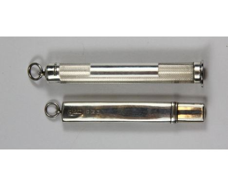 A hallmarked silver pencil cover and pipe smokers kit